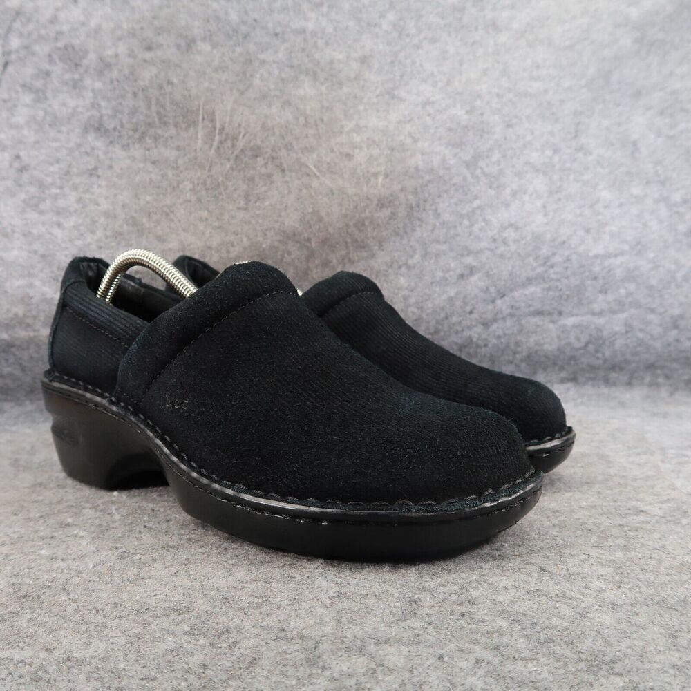 Born Concept Shoes Women 11 Clogs Slip On Leather Classic Black Comfort Walk Boc